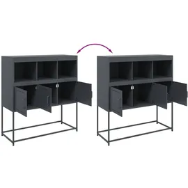 vidaXL Sideboard Anthrazit 100,5x39x107 cm Stahl