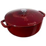 Staub Kochgeschirr La Cocotte Cocotte, franz. Hahn grenadine, 24 cm