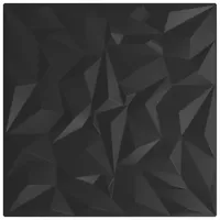VidaXL Wandpaneele XPS Schwarz 24 St. 50 x 50