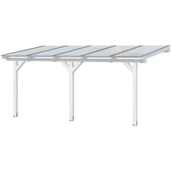 Terrassendach SKANHOLZ "Andria", weiß, B:541cm T:300cm, Leimholz, Terrassenüberdachungen, Leimholz