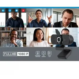 REBEL Full HD 1080p Webcam Schwarz