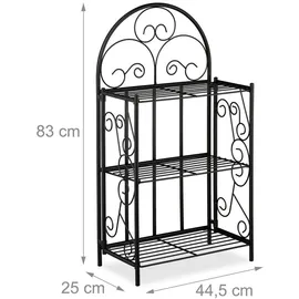 Relaxdays Blumenregal klappbar 83 x 44,5 x 25 cm Schwarz