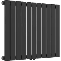 neu.haus Designheizkörper Nore 600 x 800 mm 616 W schwarz Mittelventil
