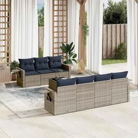 vidaXL Garten-Lounge-Set 8-tlg. grau