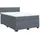 vidaXL Boxspringbett mit Matratze Dunkelgrau 140x200 cm Samt