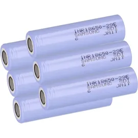 Samsung 6x Akku Samsung INR18650-29E 2900 mAh 3,7 V 3C Li-Ion 18650
