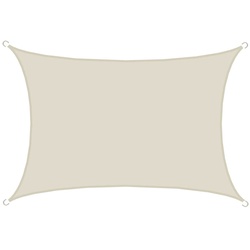 UPF50+ UV Sonnensegel 3x4 Polyester Rechteck Wasserabweisend Garten Balkon Beige