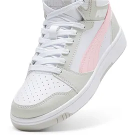 Puma Rebound V6 Mid-Top Sneaker Kinder 04 white/frosty pink/sedate gray 38.5