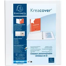 Exacompta 10x Ringbuch Kreacover 15 mm-Ring-ø Weiß