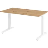 bümö Schreibtisch Serie-XB Asteiche / Weiß