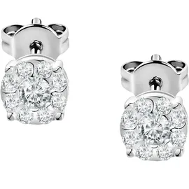 Christ Ohrstecker 89107164 transparent/weiß 585er Weißgold 2 Diamant