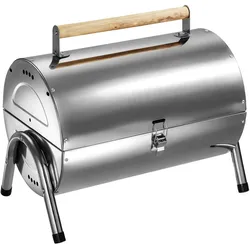 tectake® Klappgrill, mit Doppel-Grillfläche, geringes Gewicht, 42 x 25 x 35 cm