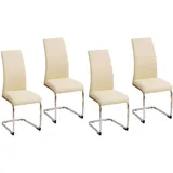 Hti-Living SallyC 4 St. Kunstleder beige