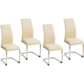 Hti-Living SallyC 4 St. Kunstleder beige