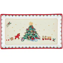 Servierplatte Xmas Weiß