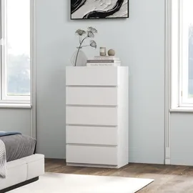 Homcom Kommode 55 x 34 x 100 cm Weiß