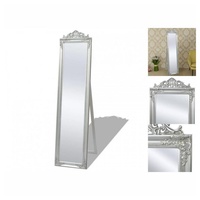 vidaXL Spiegel Standspiegel im Barock-Stil 160x40 cm Silber silberfarben