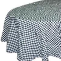 Pflegeleichte Tischdecke Decke Unterdecke Oval Blau Weiß Karierte Gartendecke Küchendecke Landhaus (Tischtuch 160x220 cm oval)