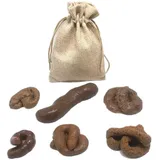 WXNPA Falsch Poop,Realistische Gefälschte KackhaufenTurd,6 Verschiedene Formen Kacke,Hundehaufen,Kackhaufen,für Aprilscherz Streich Halloween Party Zubehör