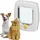 Ferplast Katzenklappe, Hundeklappe, Katzentür für glasscheiben, Pendeltür für Katzen und Kleine Hunde, 4-wege steuerbarer Ein- und Ausgang, Teiltunnel, SWING 3 Haustierklappe, Weiß