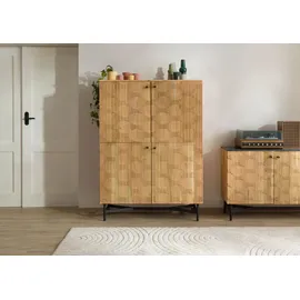 MASSIVMOEBEL24.DE Highboard 110 x 150 x 40 cm Beige