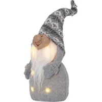Star Trading Weihnachtswichtel Joylight 40 cm grau/silber