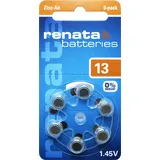 Renata 10x Gr. 13 Hörgerätebatterien 6er Blister PR48 Orange  100791