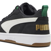 Puma Rebound V6 Low 75 Jahre Sneaker, Black Warm White Archive Green Gold Pristine, 40 EU