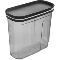 Orion Küchenbehälter Vorratsdose Schüttdose für Frühstücksflocken Grütze Mehl Nudeln Zucker lose Produkte mit Dosierdeckel Maßeinteilung 1,8l - Grau