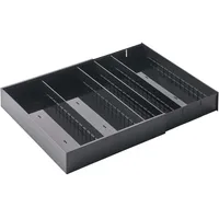 Yamazaki Ausziehbarer Besteckkasten mit angeschrägten Fächern, TOWER, Besteckkasten, schwarz,