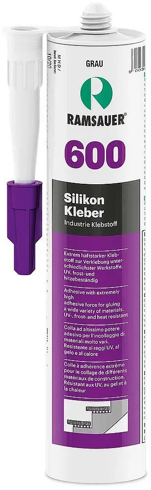 Silikon Kleber RAMSAUER 600 grau 310ml Kartusche