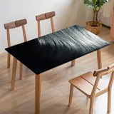 Morbuy Rechteckige Muster Elastische Tischdecke, Rechteckig Tischdecke mit Gummizug Spanntischdecke Gartentischdecke für Outdoor Picknick Camping Partys (Dunkelgrau,6ft=183x77cm)