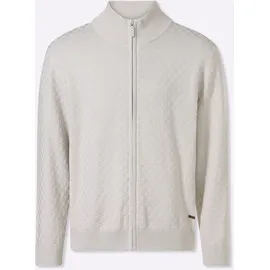 Marco Donati Strickjacke MARCO DONATI, Herren, Gr. 52, hellgrau, 100% Baumwolle, Strickjacken Strickjacke