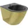 Mexen Lena Wandmontiertes Bidet, schwarz matt/Goldmuster Fischschuppen - 35224878