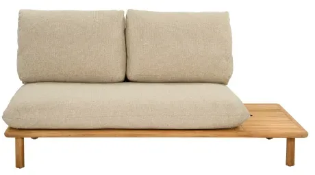 Apple Bee Sling 2-Sitzer Sofa 175cm, Ablage links, Teak Cotton Flower