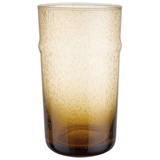 BUTLERS Glas organisch mit Luftblasen 480ml Glas, mundgeblasen gelb