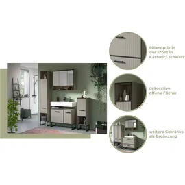 WELLTIME Waschbeckenunterschrank Locri 80 x 84 cm Schwarz