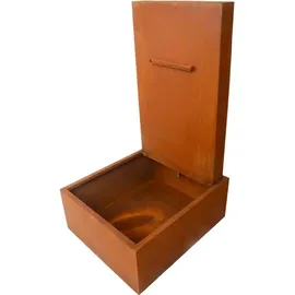 Estexo Springbrunnen Wasserfall Wasserlauf Zierbrunnen Rost 77x66x128 cm