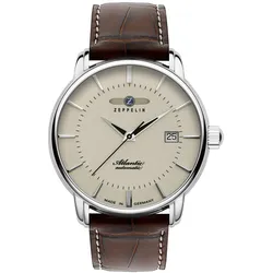 Zeppelin 8452-5 Automatik Herrenuhr Atlantic Swiss mit braunem Lederband