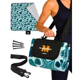 Majestic Sport Picknickdecke 200x200 cm Wasserdicht & Sandfrei — Isolierte XXL Stranddecke für 4-6 Personen mit Tragegriff, Schultergurt, Reißverschlusstasche & 4 Erdankern, Campingdecke. Shelly.