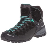 Salewa Alp Trainer Mid Gore-TEX Damen Trekking- & Wanderstiefel, Schwarz (Black Out/Agata), 41 EU