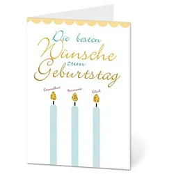 LUMA Geburtstagskarte Kerzen DIN B6