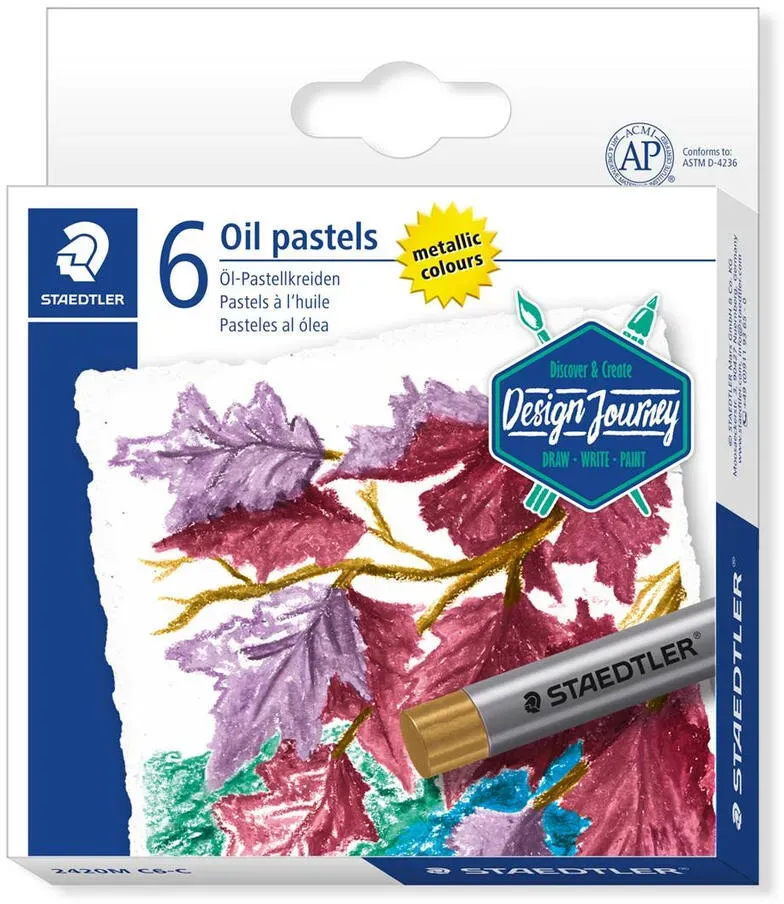 STAEDTLER Ölpastellkreide Metallic, 6er Kartonetui