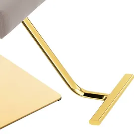 Physa Friseurstuhl mit Fußstütze 490 650 mm 200 kg Beige / Goldfarben - Friseurstühle physa