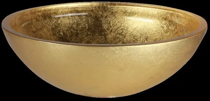 Glassdesign Lusso 34 Aufsazbecken Florence Glass Atelier - GoldBlattauflage