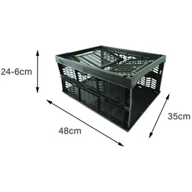 Novaliv Klappbox 30 L 4-tlg. Schwarz