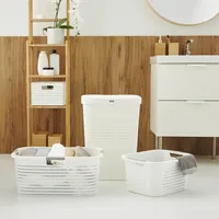 Rotho Wäschesammler Country 55 L weiß