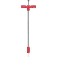 VidaXL Unkrautstecher Rot und Grau 93,5 cm Pulverbeschichteter Stahl