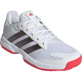 adidas Stabil Indoor Shoes, Cloud White/Aurora Met. / Semi Lucid Red, 4.5 UK