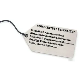 Mr. Deko Ammersee Braun Strandkorb-Komplettset